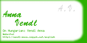 anna vendl business card